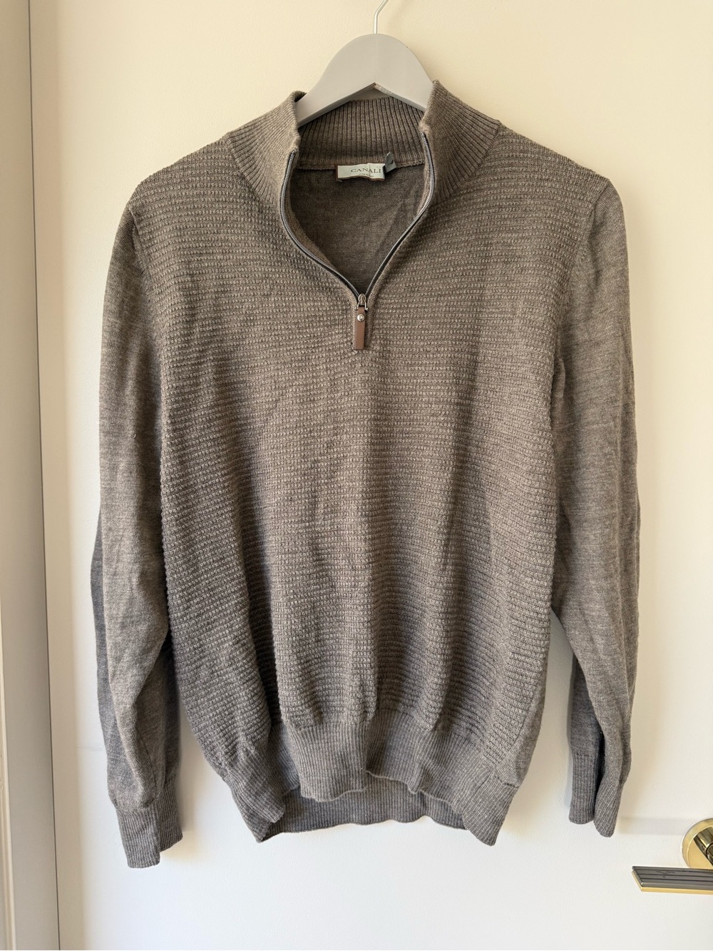 Canali Men’s Quarter Zip Sweater